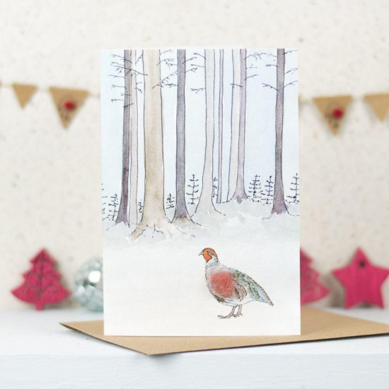 Partridge woodland card