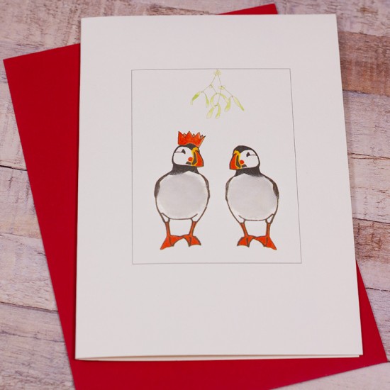 Puffins under the Mistletoe