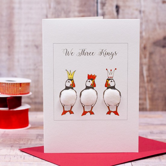 We Three Kings - 3 Puffins in Crowns